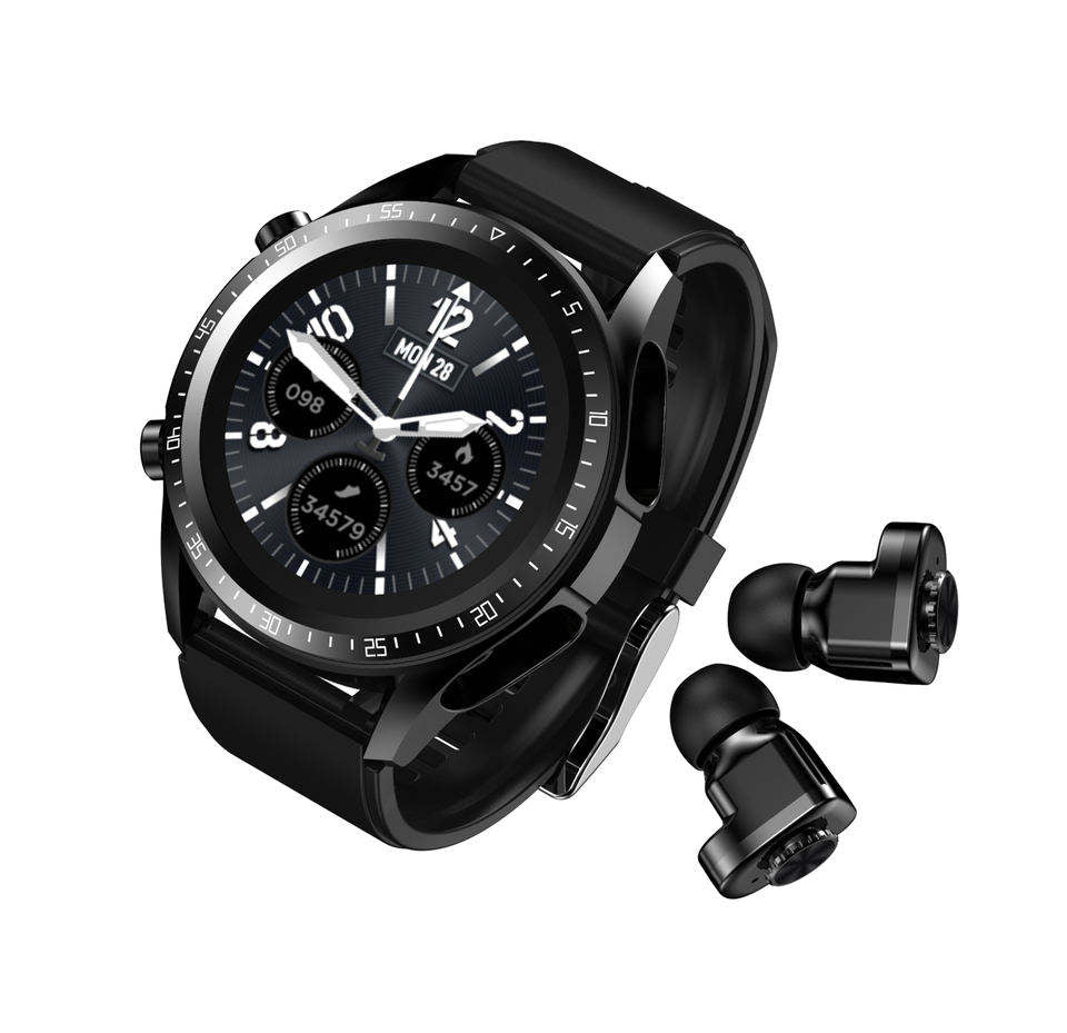 Reloj inteligente 2 en 1 con Auriculares Inalámbricos TWS, Bluetooth 5.0, IP67, Compatible con iPhone y Android -SW025 - Yesmart