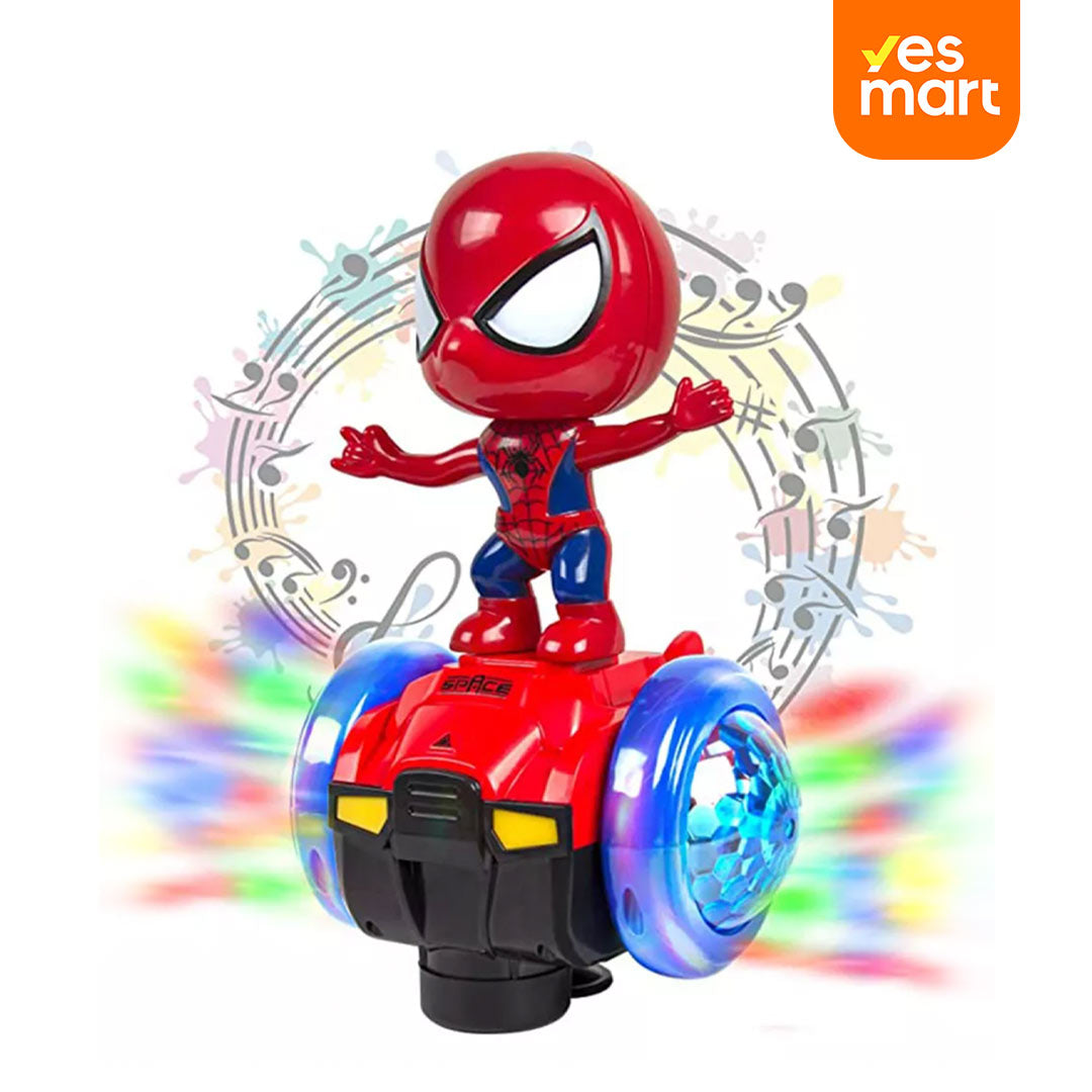 Juguete de Coche de Equilibrio con Muñeco Bailarín, Robot con Luces y Música, Sensor de Obstáculos, Regalo para Niños y Niñas JC010