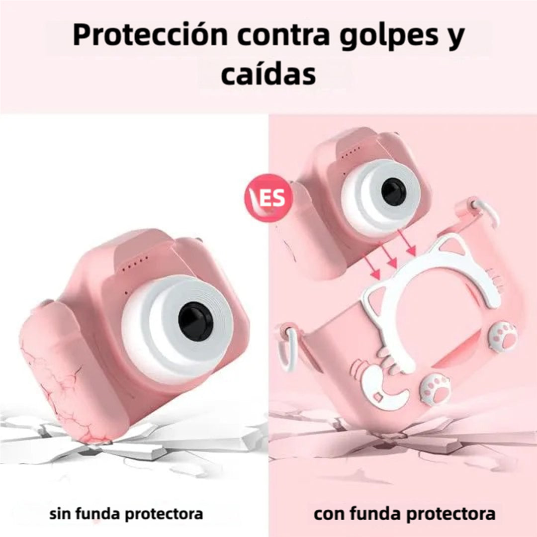 Cámara Digital para Niños, Juguete para Niños de 3-12 Años, Cámara Selfie con Video, 32GB TF Card y Funda de Silicona, Ideal para Regalos de Cumpleaños y Fiestas - CC010 - Yesmart