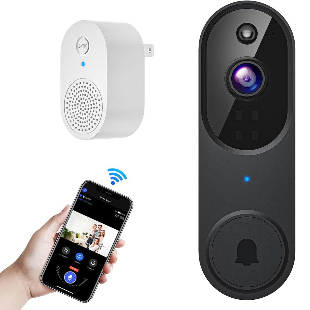 Cámara de videoportero Wi-Fi inalámbrica con audio bidireccional, detección de movimiento, visión nocturna y almacenamiento en la nube - CV003 - Yesmart