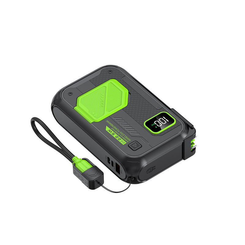 BP004 Power Bank Magnético Inalámbrico 20,000mAh - Carga Rápida 22.5W, 15W Inalámbrica, Entrada/Salida Tipo C, Enchufe AC Integrado