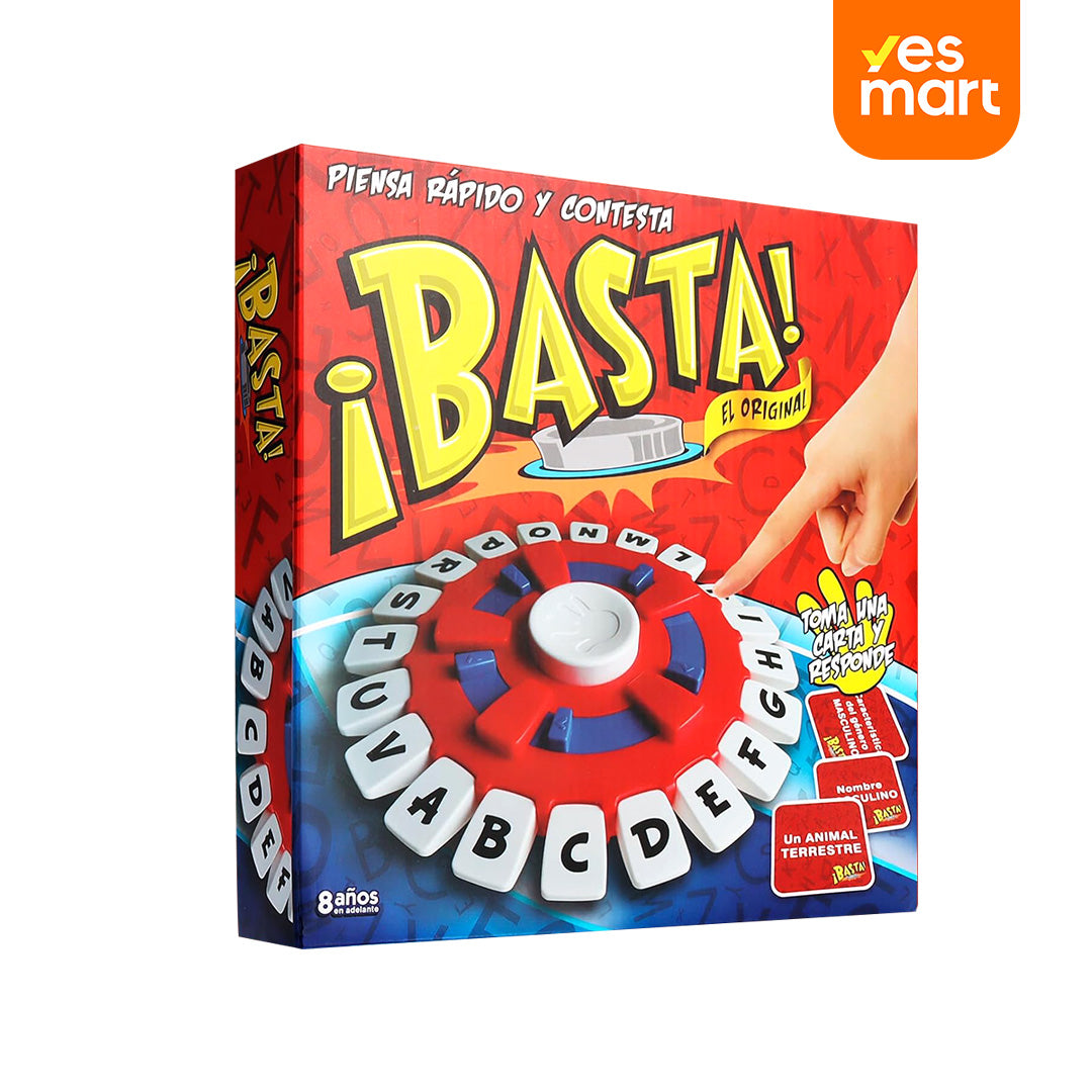 Juego de Mesa Basta – Juego de Palabras Rápidas en Español, Aprendizaje Interactivo para Niños y Adultos, Ideal para Fiestas, Reuniones Familiares y Educación – JC002