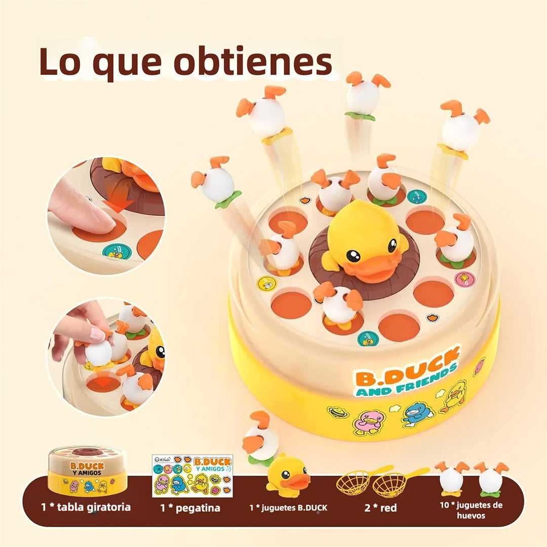 B.Duck Juego de Mesa para Niños 4-6 Años, Juego de Atrapar y Rebotar, Juguetes Educativos para Niños 3-8, Regalo de Cumpleaños y Navidad para Niños y Niñas JC008