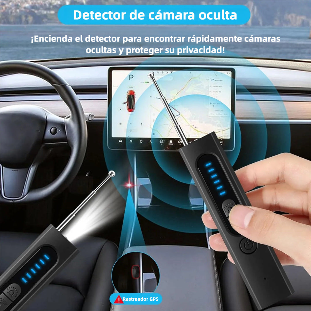 Detector de Cámara Oculta, Detector de Dispositivos de Escucha, Detector de GPS y Antiespionaje, Escáner Electrónico con Sensibilidad Ajustable, 30 Horas de Uso - CV004 - Yesmart