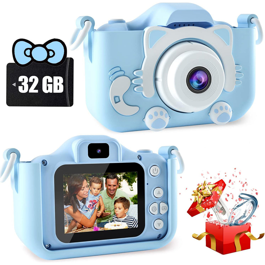 Cámara Digital para Niños, Juguete para Niños de 3-12 Años, Cámara Selfie con Video, 32GB TF Card y Funda de Silicona, Ideal para Regalos de Cumpleaños y Fiestas - CC010 - Yesmart