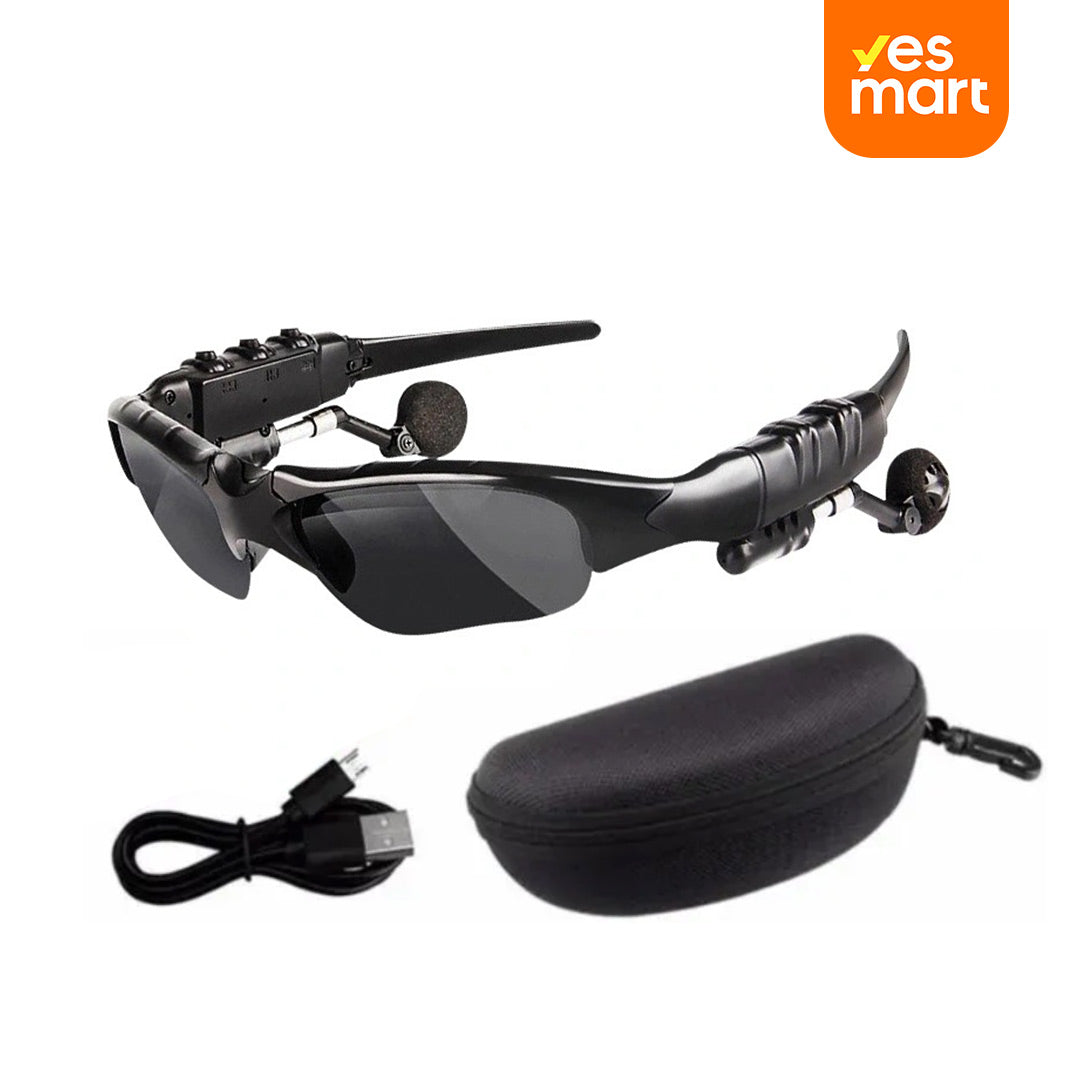 Gafas de Sol Bluetooth Inalámbricas con Estéreo y Protección Rayos UV, Audífonos Bluetooth 4.1 para Música y Llamadas, Para Hombres y Mujeres, con Micrófono - BH038