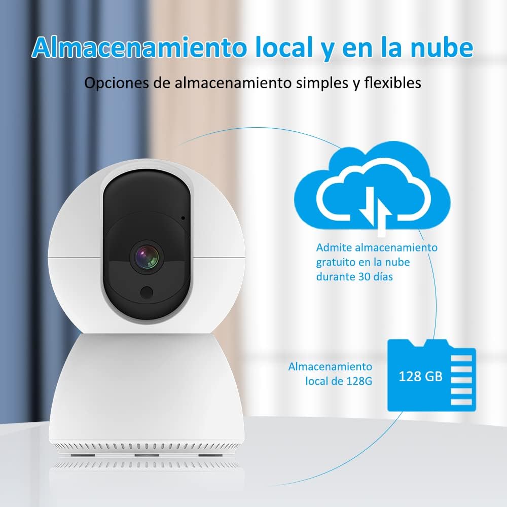 Cámara de Monitoreo para Bebé con Aplicación Móvil, Visión Nocturna, Audio Bidireccional, Detección de Movimiento y Almacenamiento en la Nube - CV001 - Yesmart