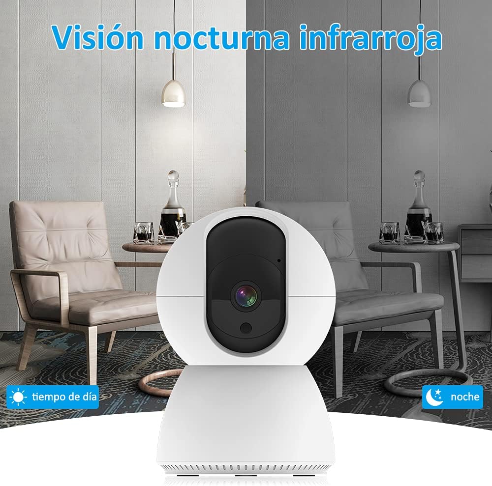 Cámara de Monitoreo para Bebé con Aplicación Móvil, Visión Nocturna, Audio Bidireccional, Detección de Movimiento y Almacenamiento en la Nube - CV001 - Yesmart