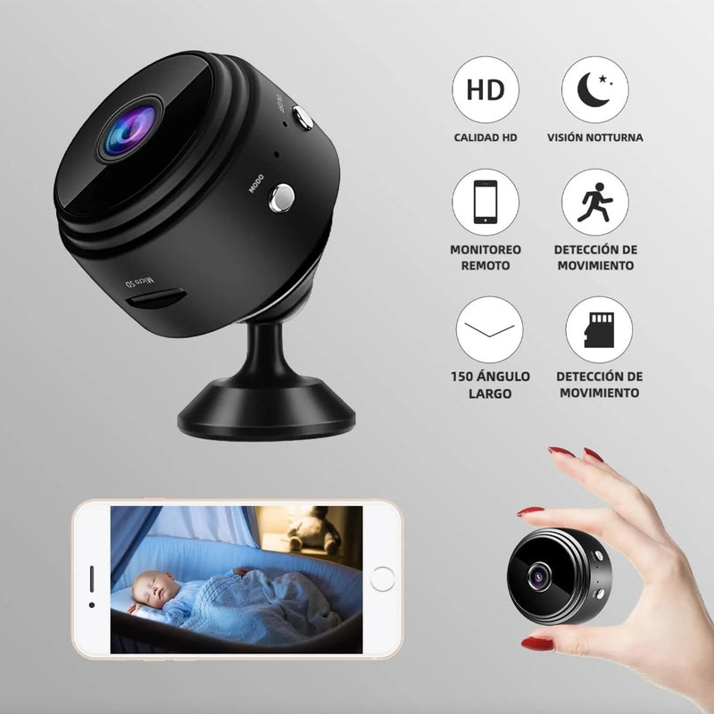 Mini Cámara HD 1080P WiFi para Niñera y CCTV para Autos y Niños - CV002 - Yesmart