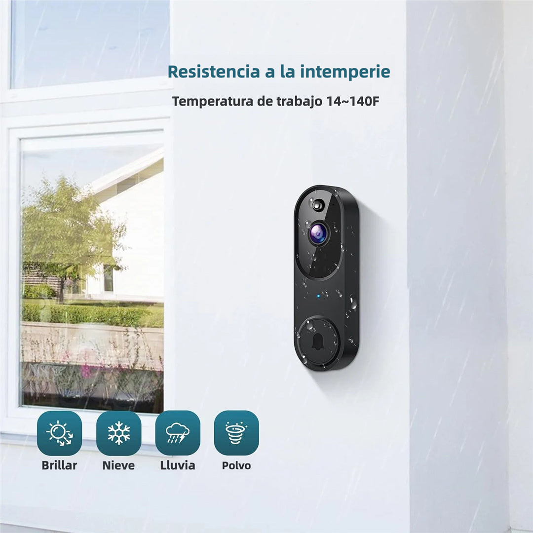 Cámara de videoportero Wi-Fi inalámbrica con audio bidireccional, detección de movimiento, visión nocturna y almacenamiento en la nube - CV003 - Yesmart