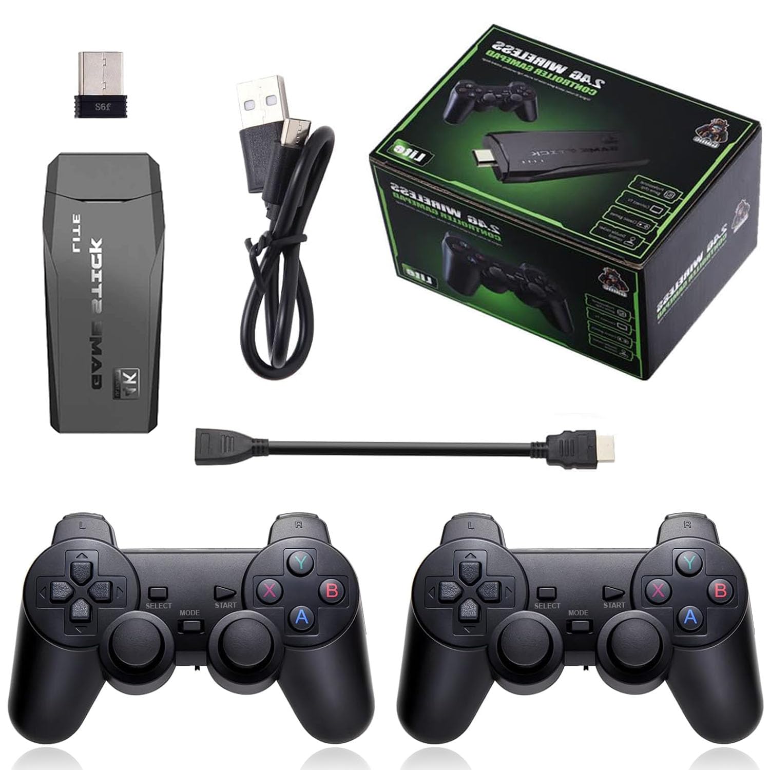 Consola de Juegos Retro HDMI 64G con Mandos Inalámbricos 2.4G y Salida HDMI 4K AJ001 - Yesmart