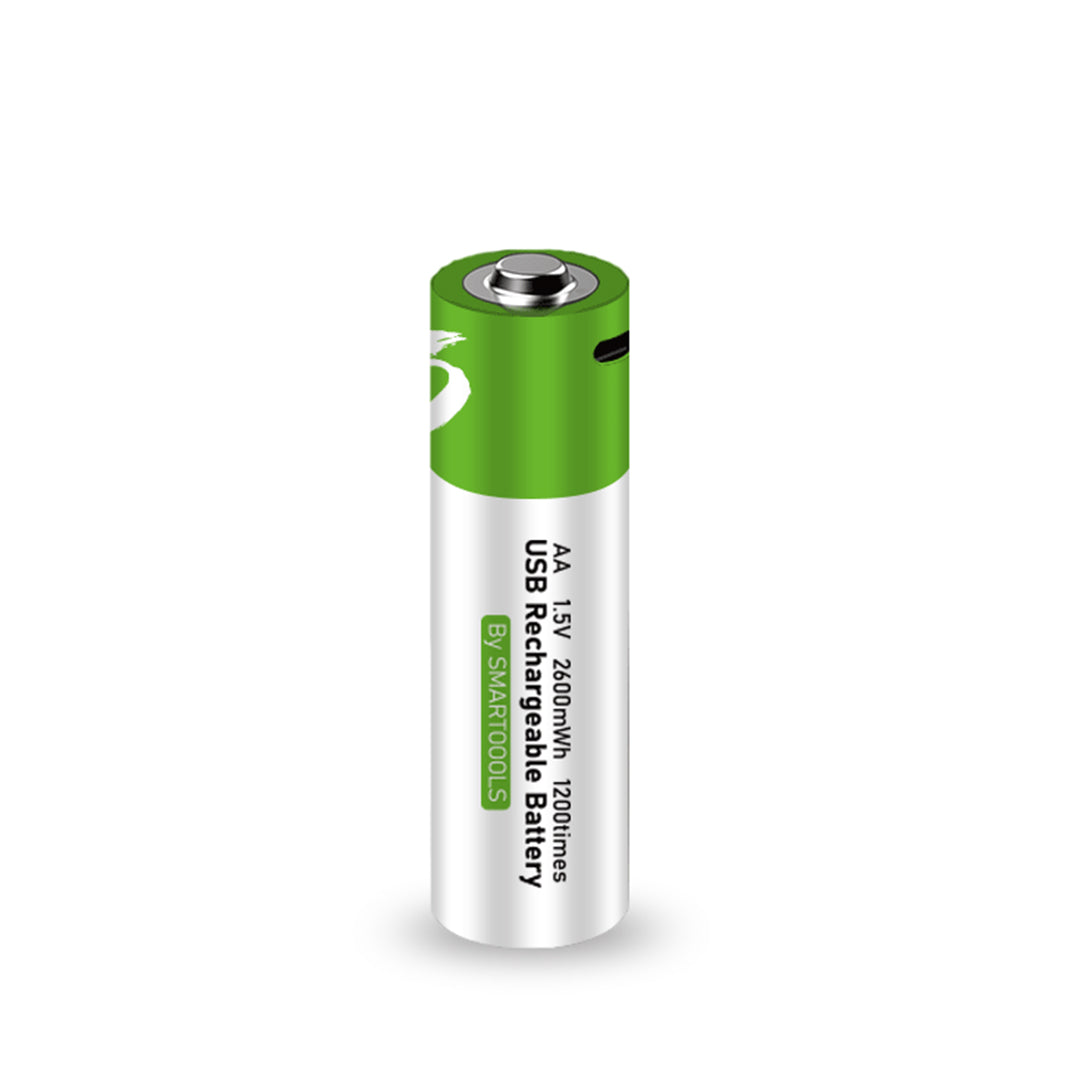 BT001 Baterías Recargables AA 2600mAh + AAA 750mAh 1.5V con Carga Rápida USB Tipo C (Paquete de 4 AA y 4 AAA)