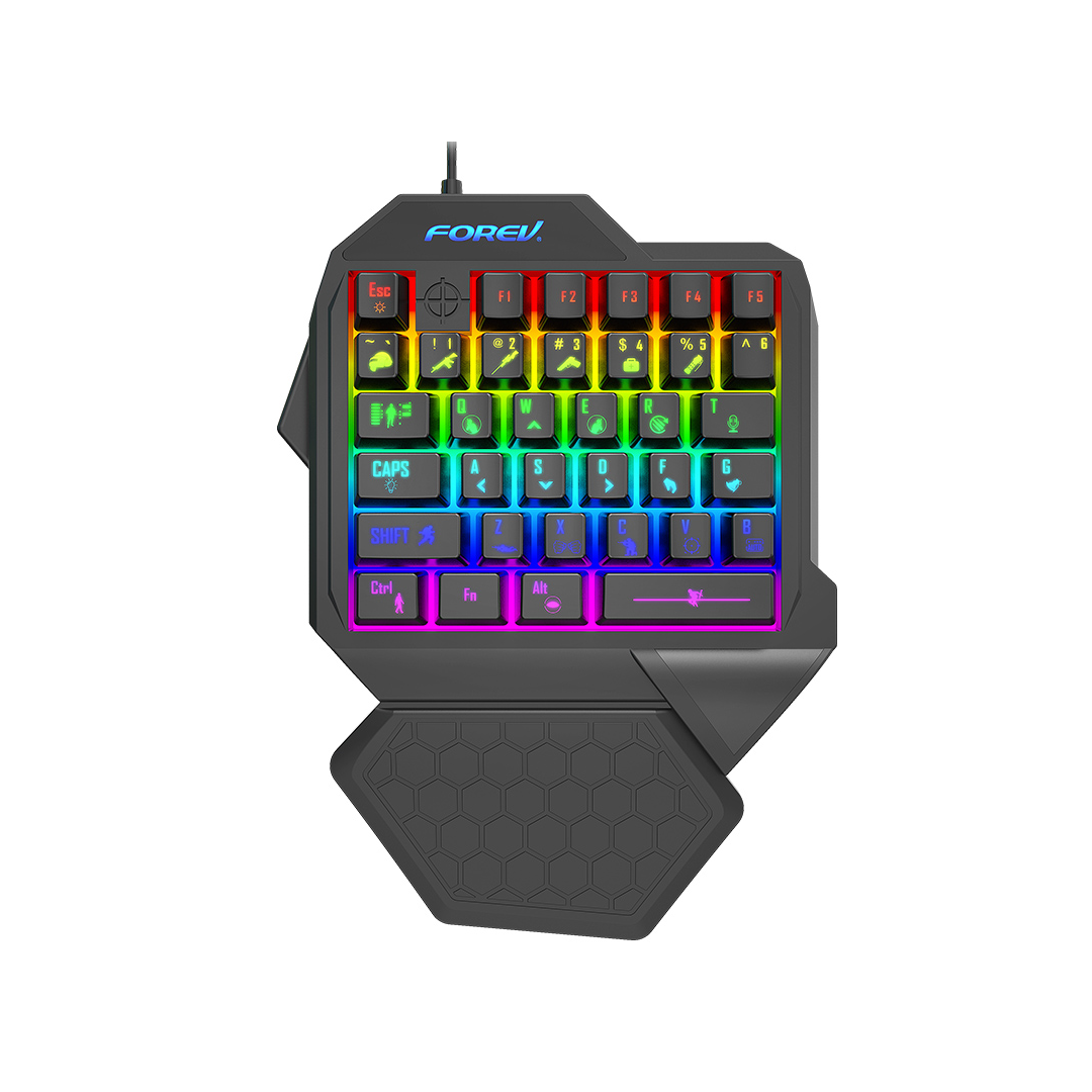 Teclado Gaming de una Mano, Retroiluminado con Diseño Ergonómico, 35 Teclas y Respuesta Rápida KM001 - Yesmart